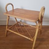 Rattan end table