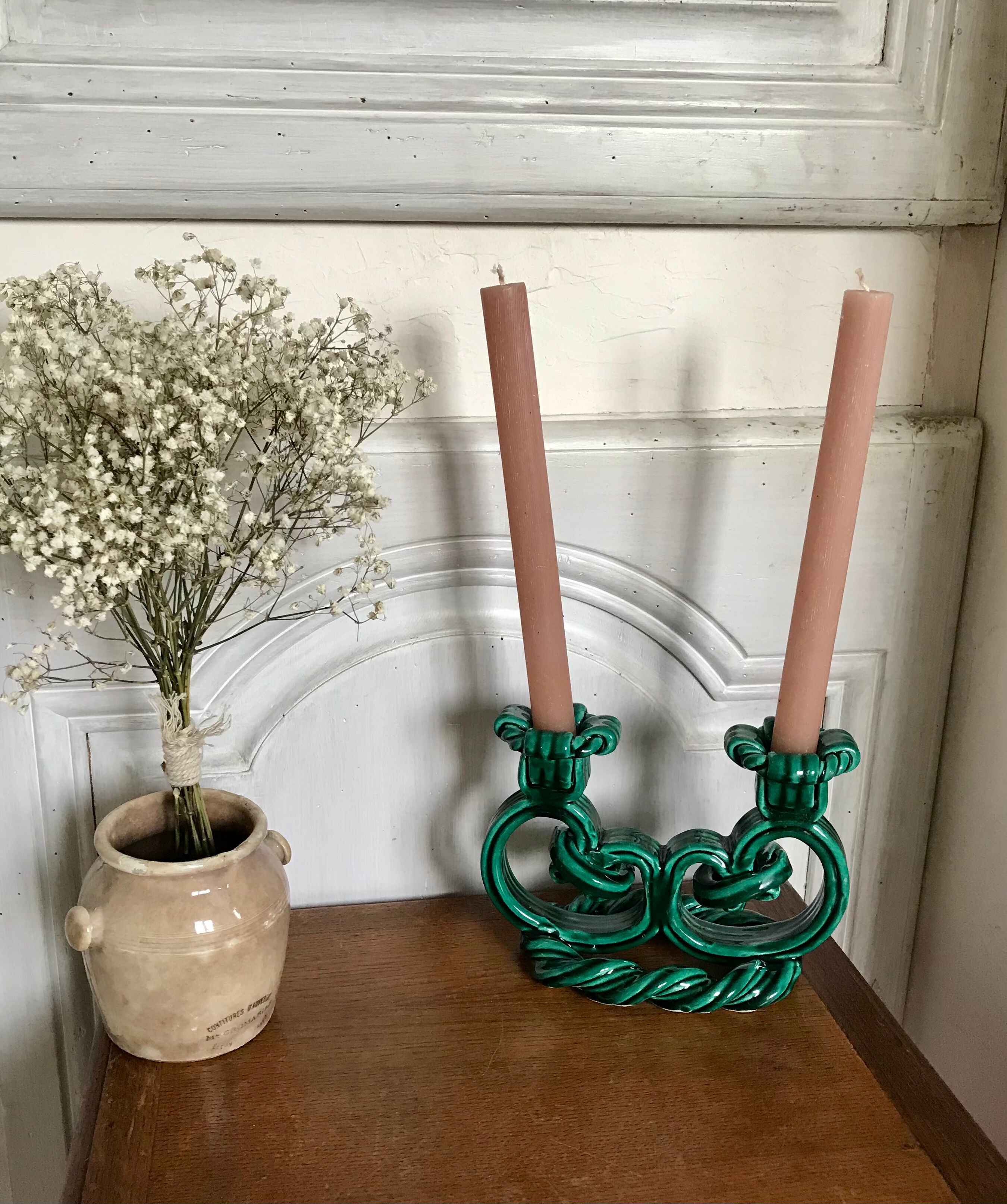Vallauris ceramic candlestick circa 1940