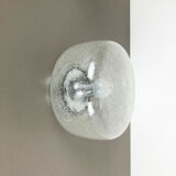 Cone Ice Glass Bubble Wall Light Made by Hillebrand Leuchten, Germany