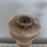 Pair of candlestick candlestick in onyx and brass H28cm TBE