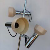 Floor lamp in metal and spots cream