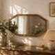Miroir Art déco vintage bois marqueté
