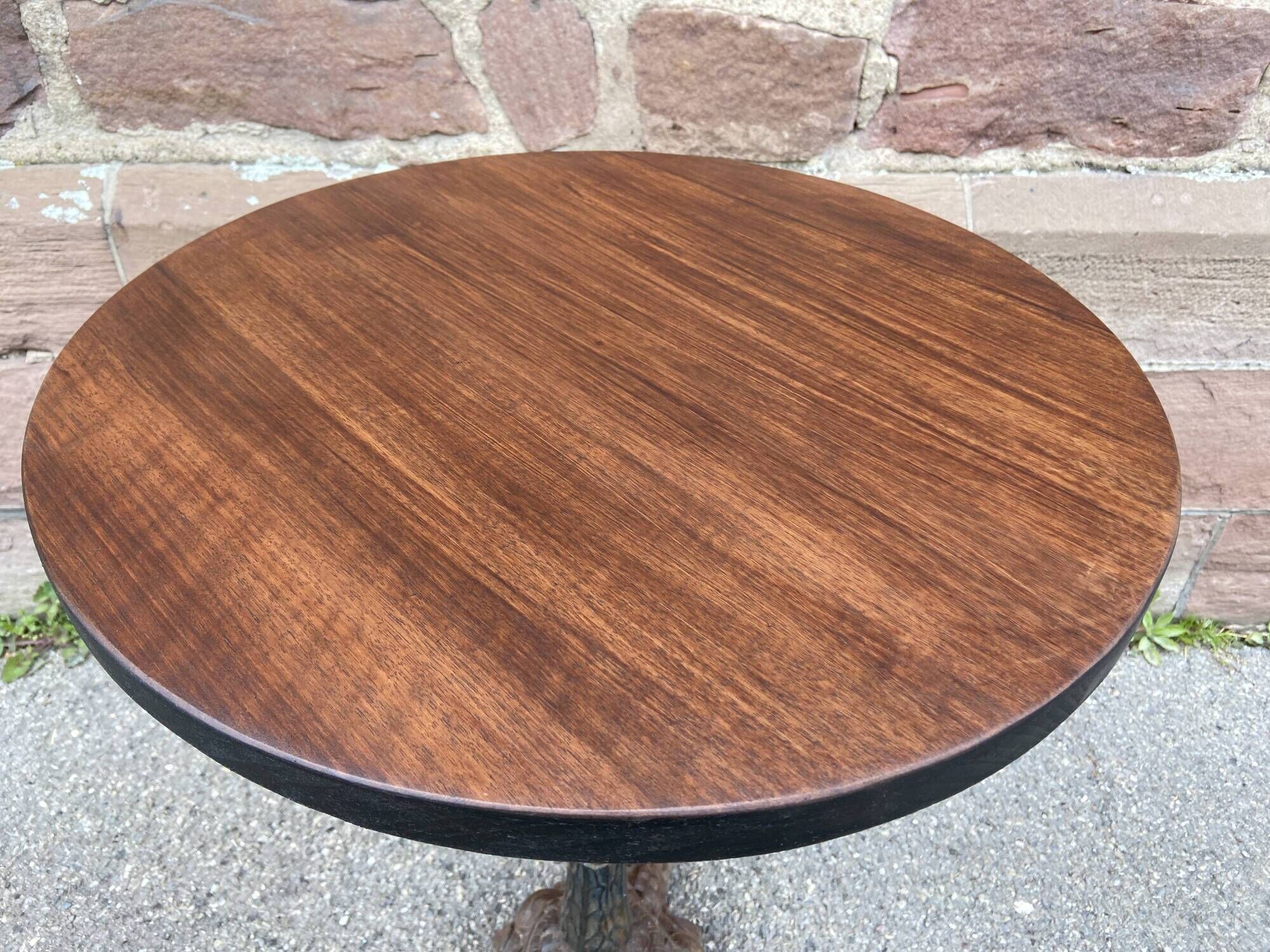Metal terrace pedestal table garden bistro art deco paris, 60s