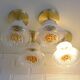 Set of 4 Vintage Sconces Flush Mount Mazzega Murano Glass Ceiling Lights
