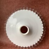 White Opaline crenellated lampshade
