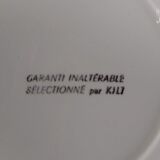 6 yellow gridded plates from the 50s-60s