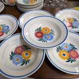 Vintage iron earth soup plates
