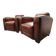2 fauteuils Club Vintage cuir