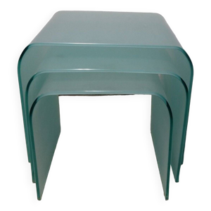 tables gigognes vintage - verre