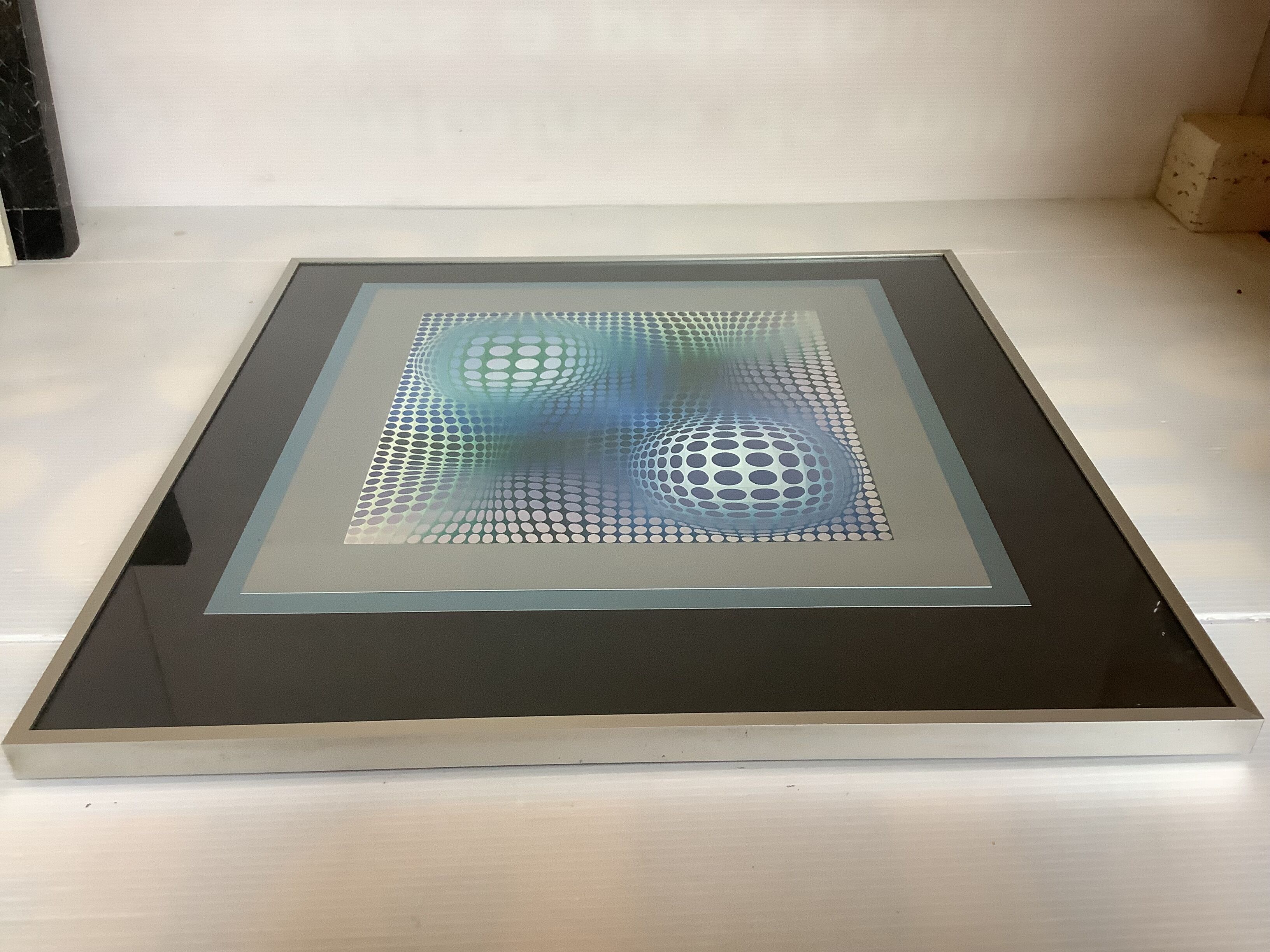 Kinetic screen printing table Vasarely