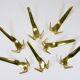Up to 5 large vintage brass wall hooks by Carl Aubock #4056, Austria, 1950s.