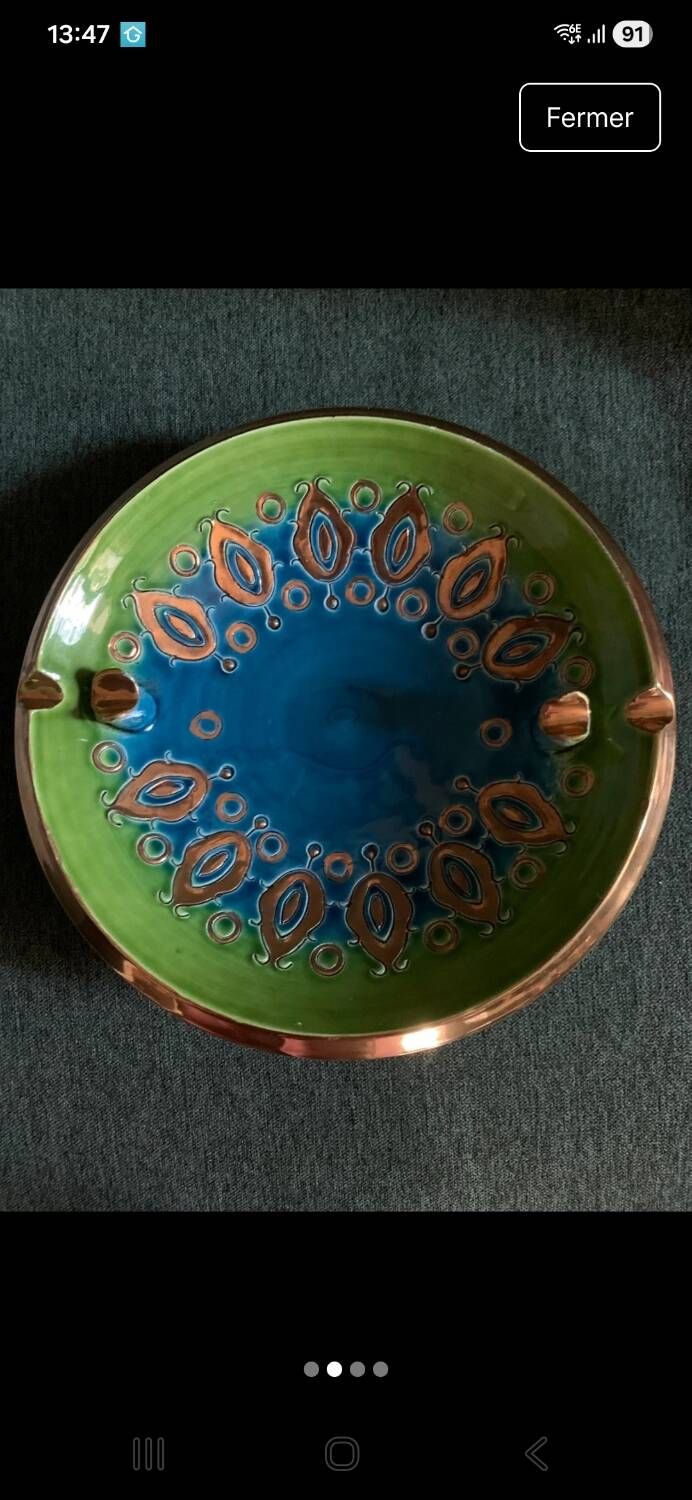 Vintage Bitossi ashtray 1950-1960  
A decorative piece of good size, t