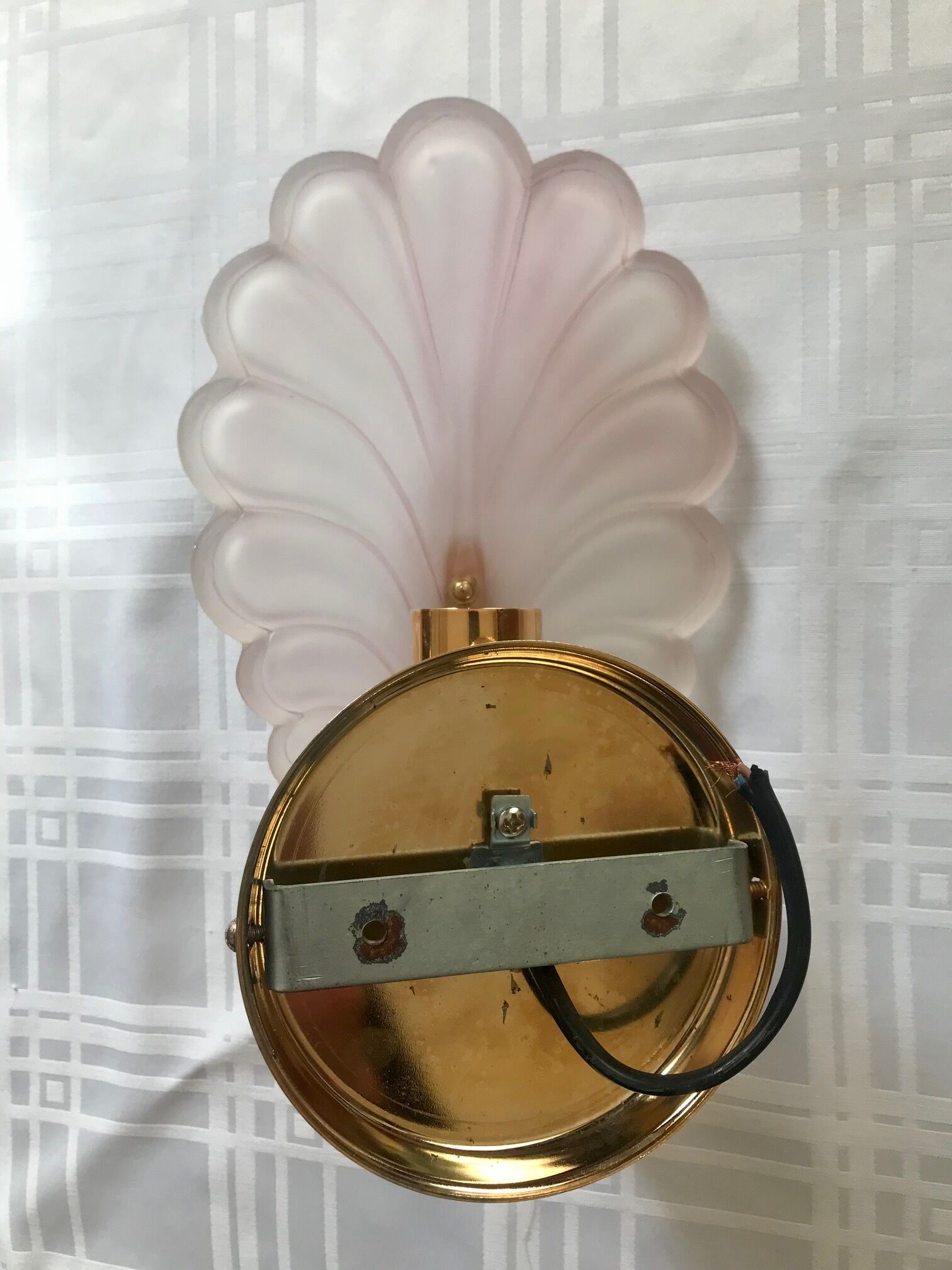 Pair of wall lamps glass sheet