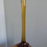 Vase soliflore verre ambré style Murano
