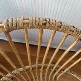 Midcentury rattan armchair