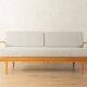 Wilhelm Knoll mid-century sofa, 1950s, cherry wood, reupholstered