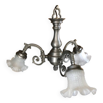 Pure pewter chandelier