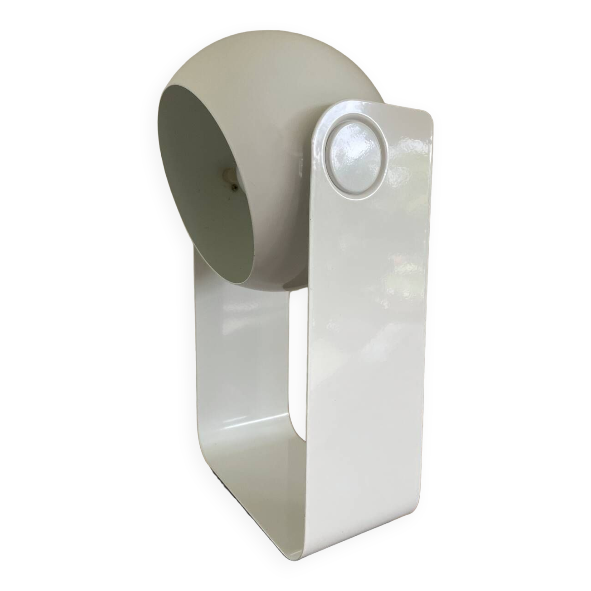 Vintage Table Lamp White Space Age Look Massive 90's design