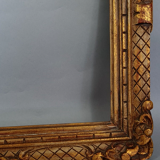 Old frame Montparnasse style carved wood 58,5x53,5 foliage 46x38 cm SB
