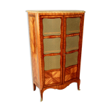 Showcase library mesh marquetée louis xv