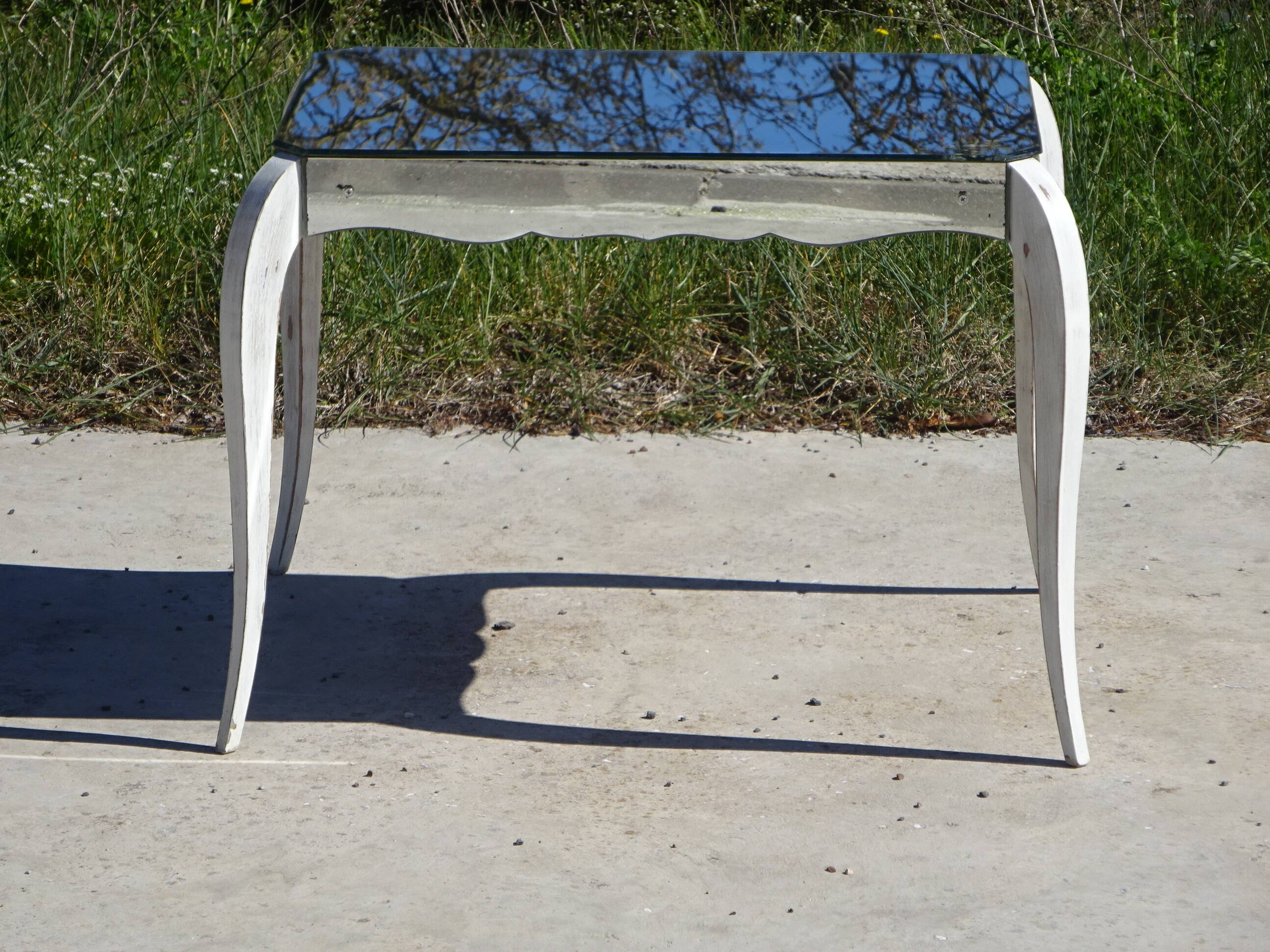 Mirror glass coffee table