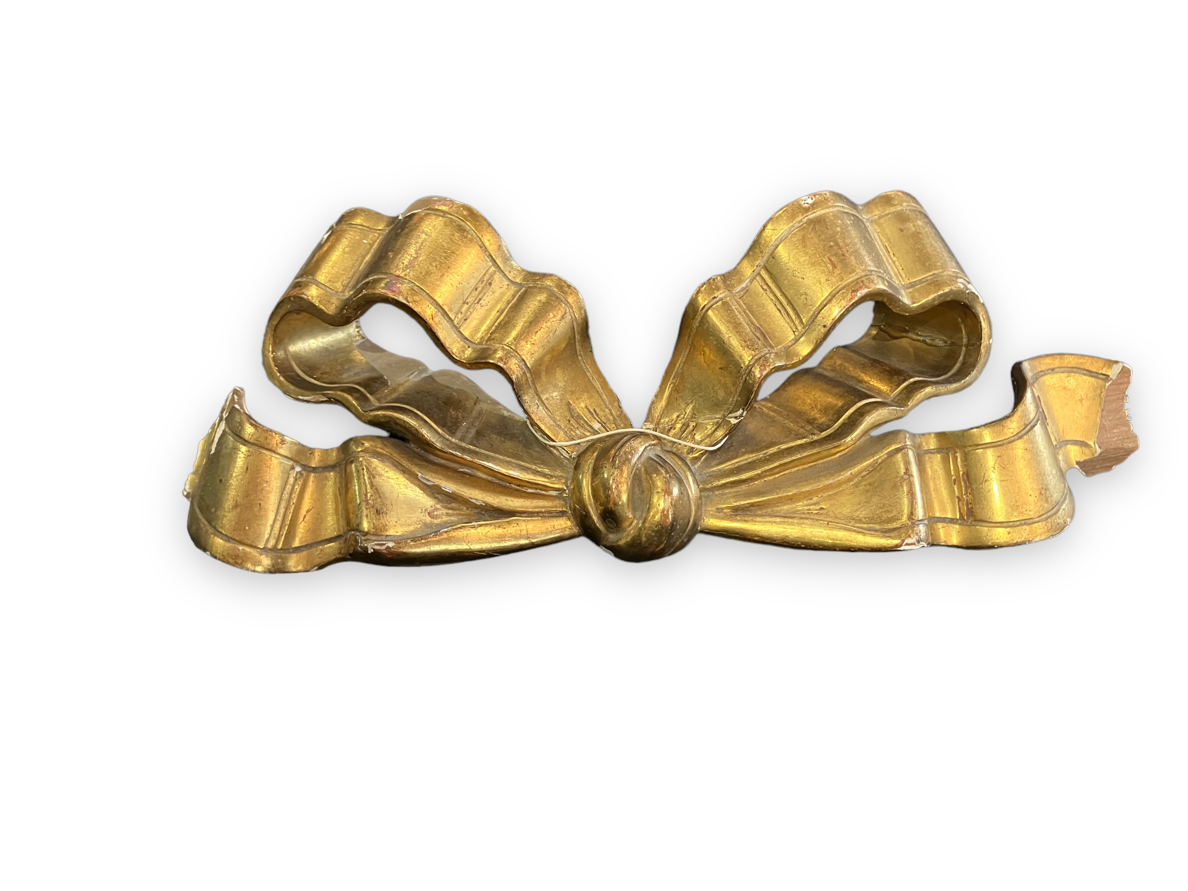 Decorative knot in wood and gilded stucco nineteenth