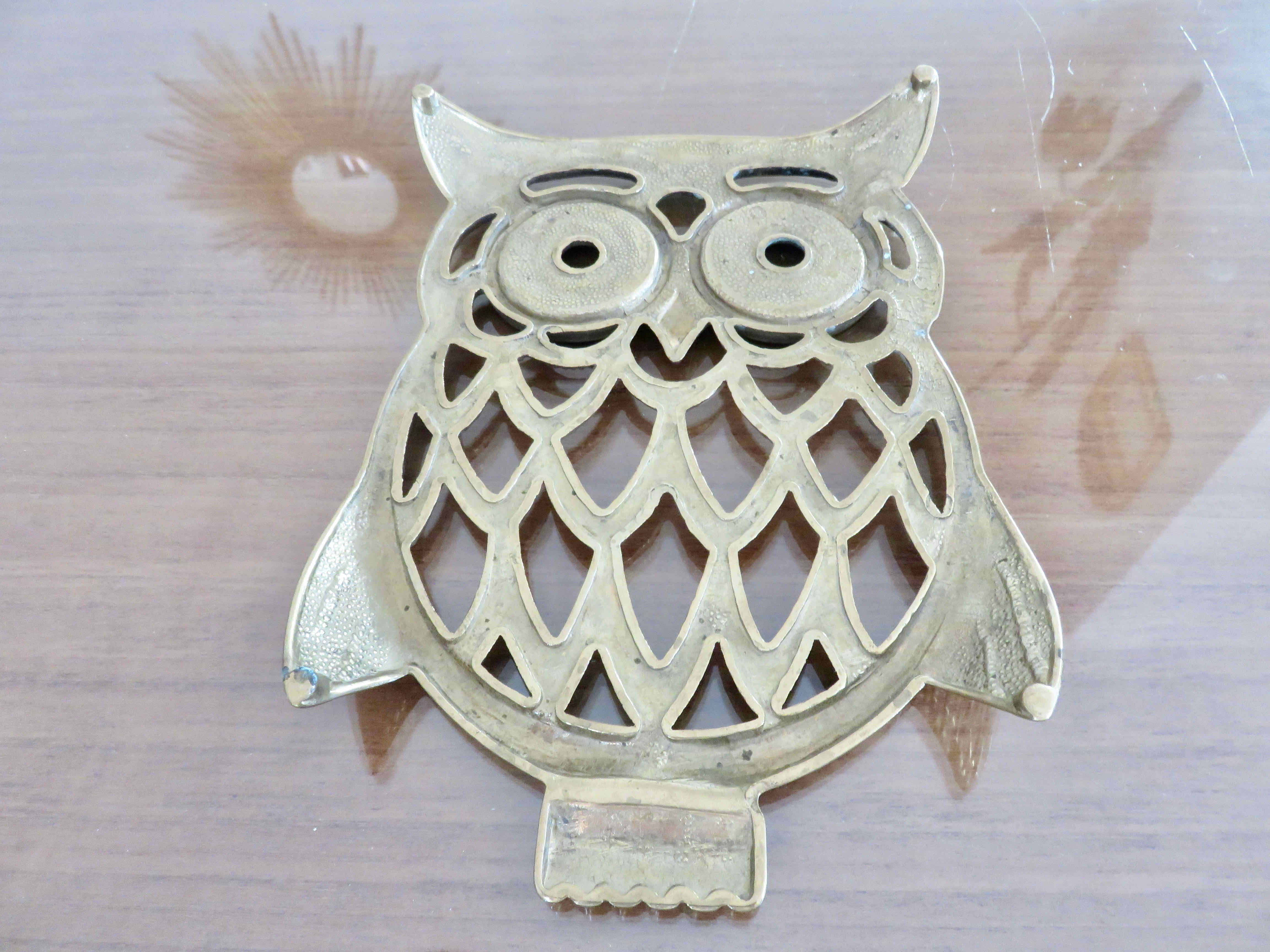 Brass trifle "hibou" in the 70s