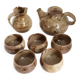 Vintage pyrite stone coffee/tea service