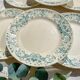 Set of 6 Antique Flat Plates "Figuig" Iron Earth – Longchamp 19th Century