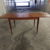 Scandinavian teak table with built-in extension
