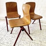 Set of three vintage children's chairs