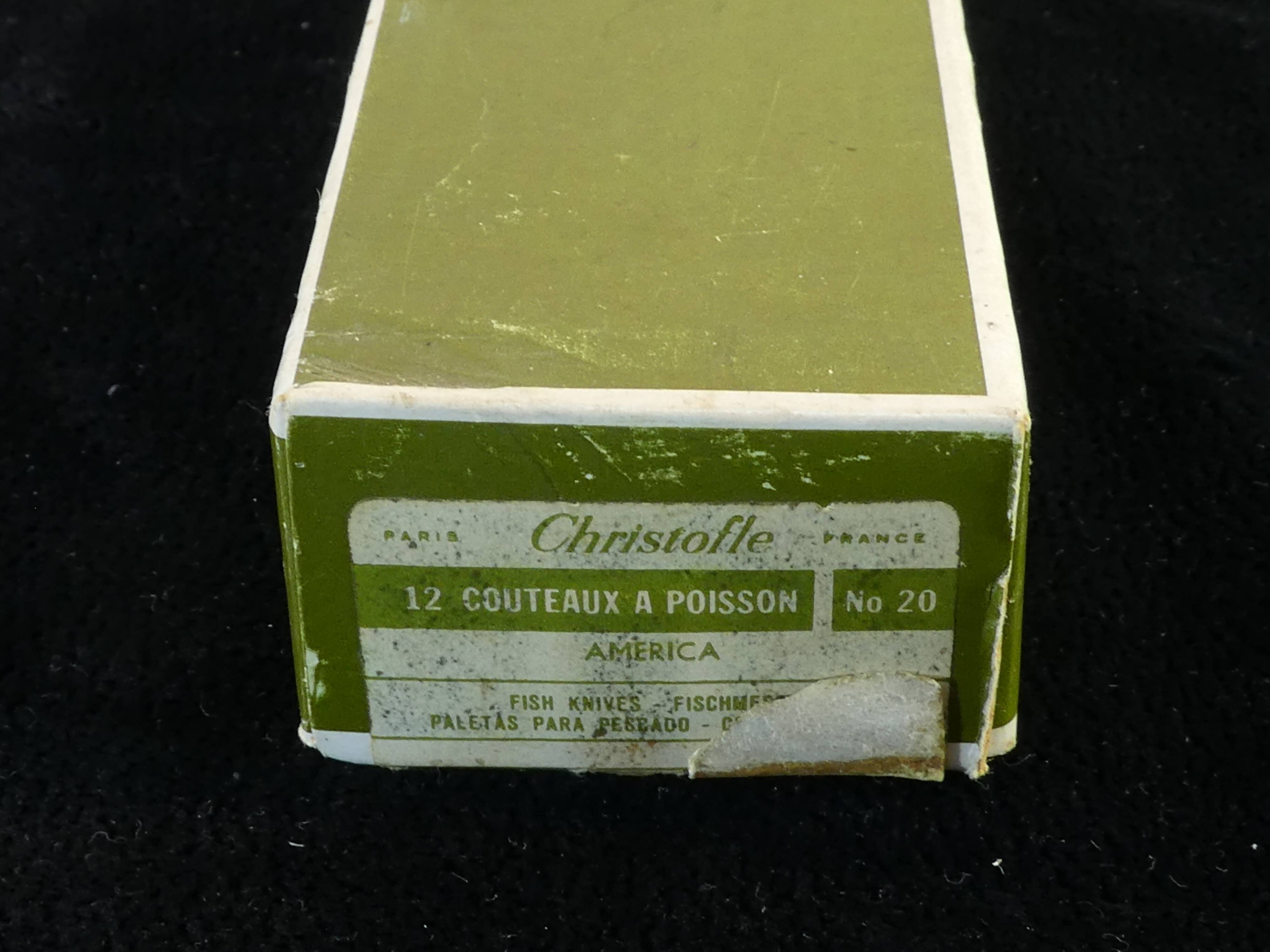 12 couteaux a poisson Christofle art deco modele america par luc lanel