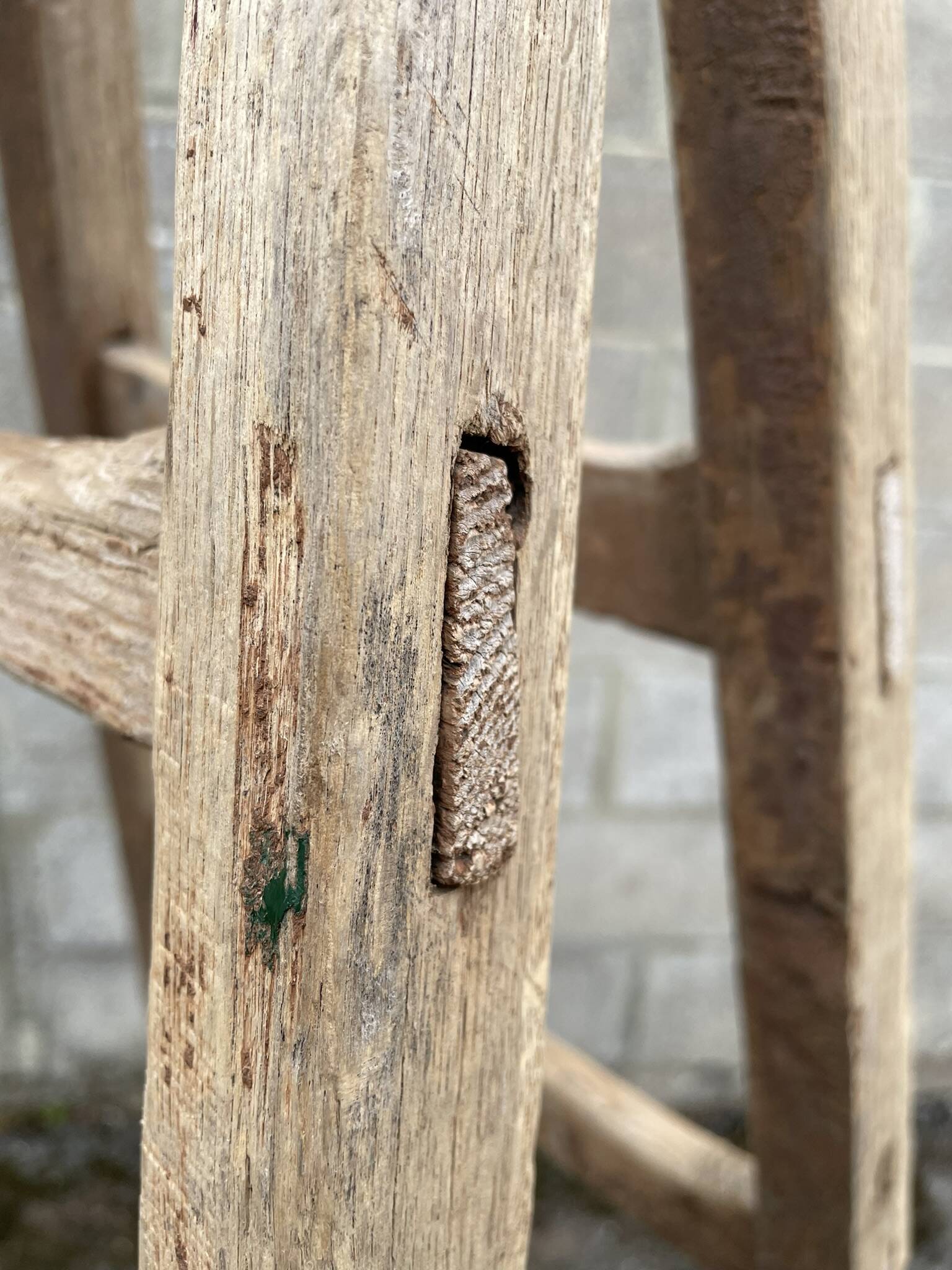 Old wooden painter's ladder