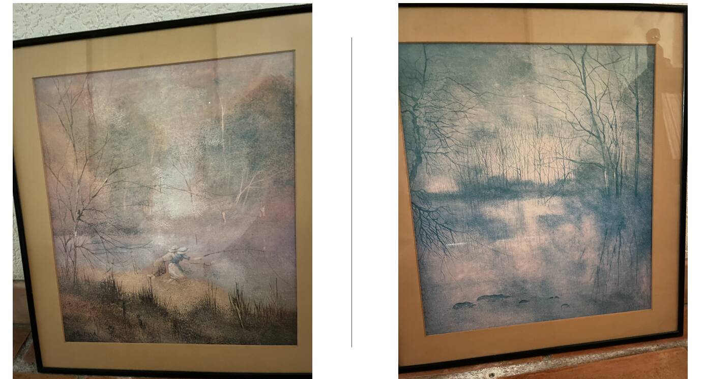 Paire de tableaux paysagers peintre niçois Massard