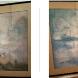 Paire de tableaux paysagers peintre niçois Massard