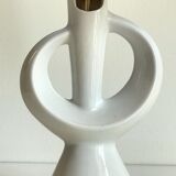Vintage design enamelled ceramic lamp