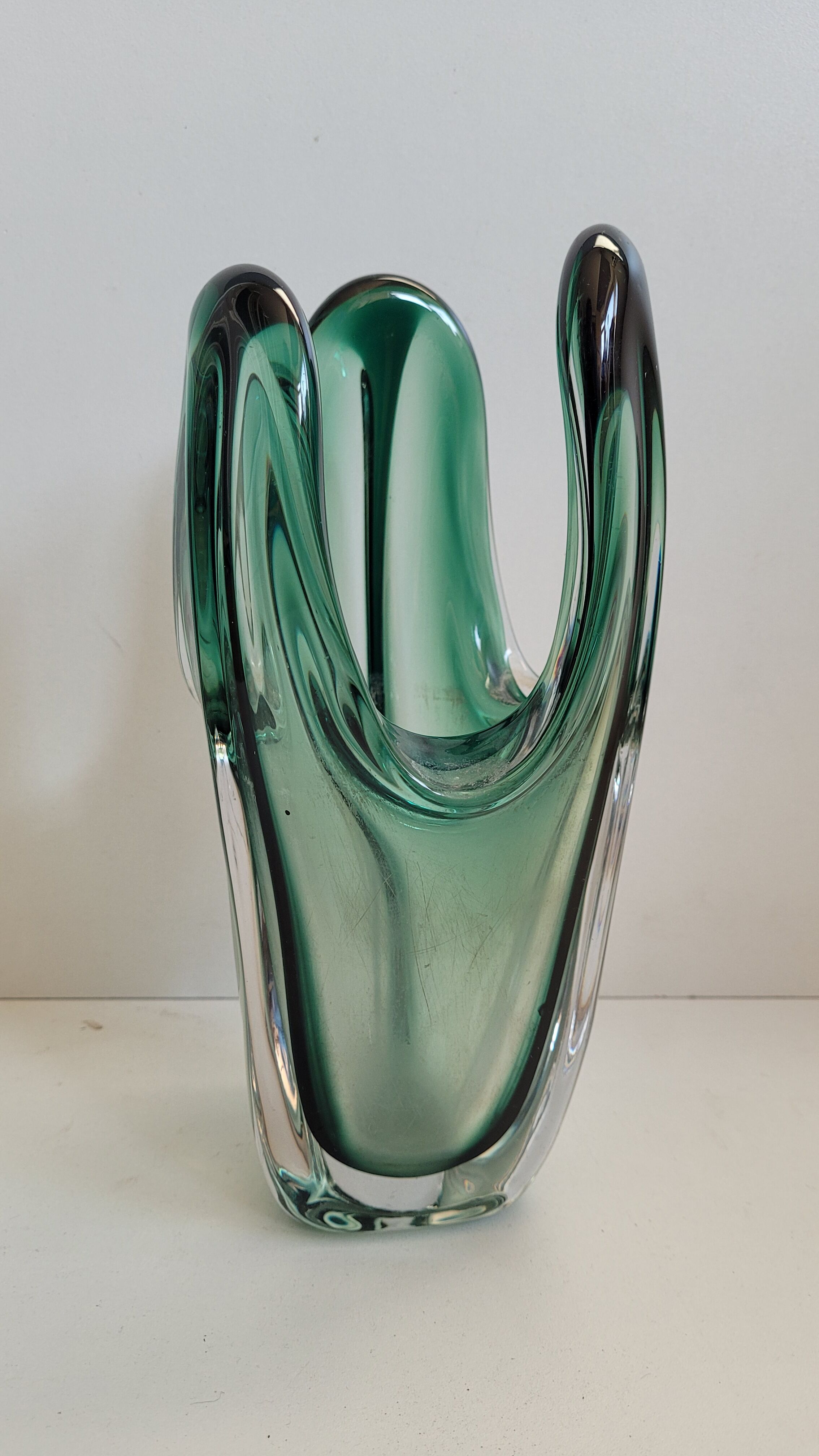 Green Murano vase