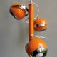 Vintage Space Age 70s Pendant Light – 3 Adjustable Spotlights – Orange