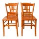 Set of 4 Luterma bistro chairs, cane effect, 1950