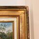 Oil Painting Panel Wood Gilded Hunting English Dog 19th Century
