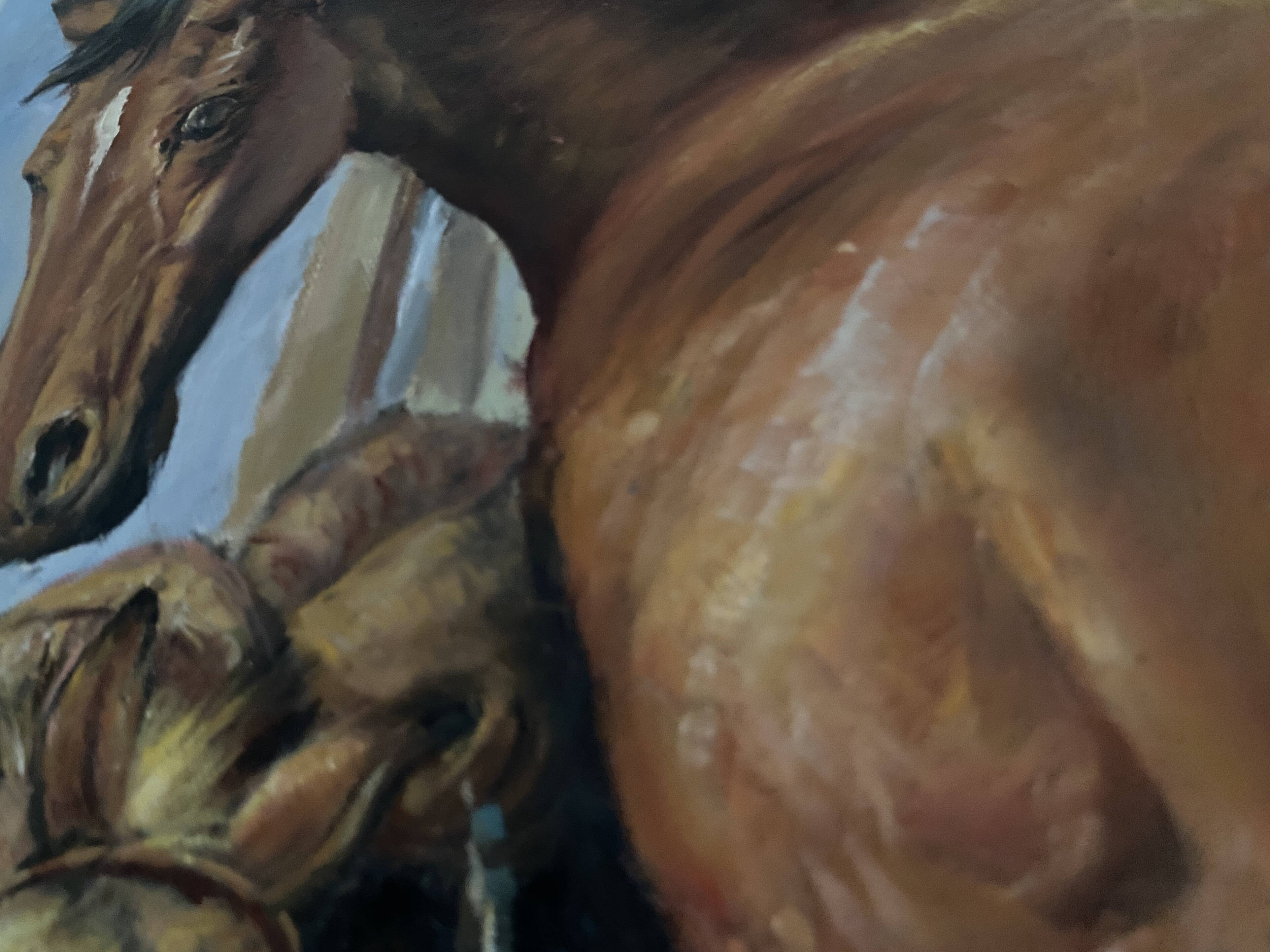 Oil on canvas under glass
