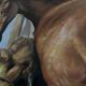 Oil on canvas under glass