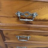 Louis-Philippe chest of drawers in cherry burl and Pyrenees marble top f