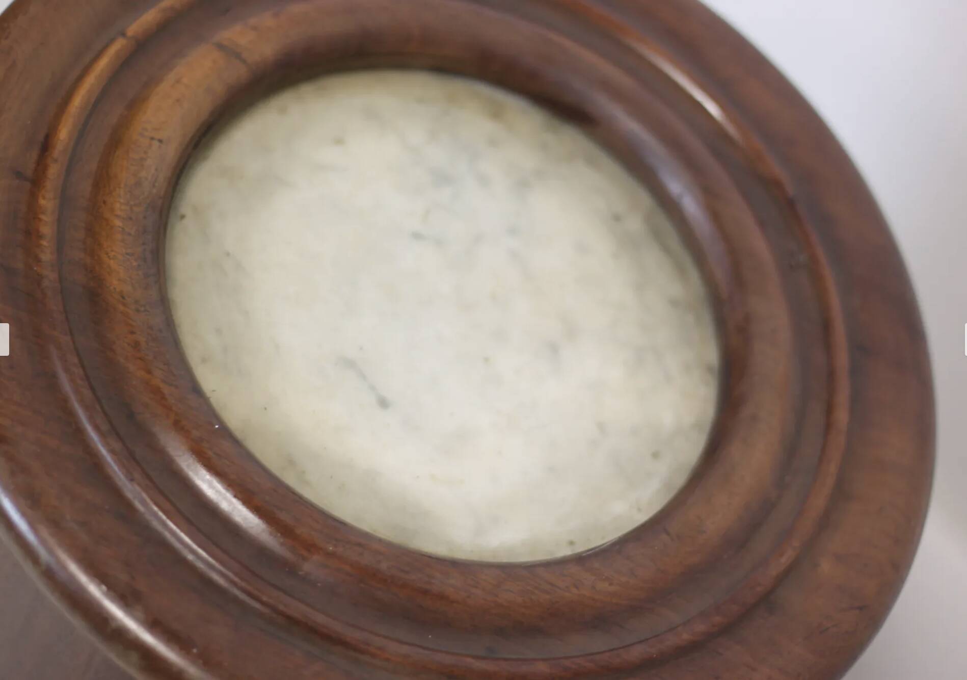 Mahogany bedside table with marble top
