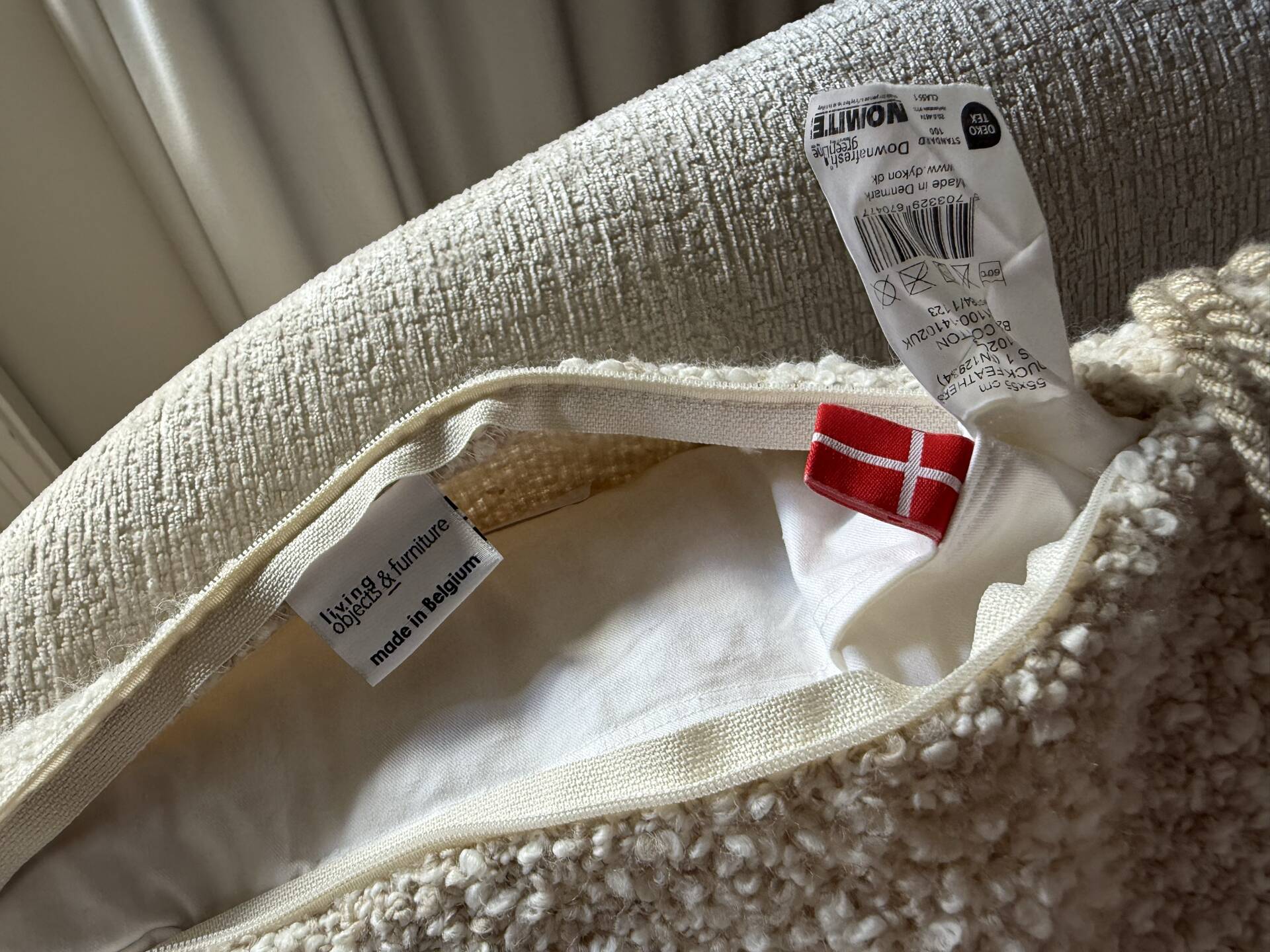 New design cushion "lien" cream - living objects & furniture (55x55)