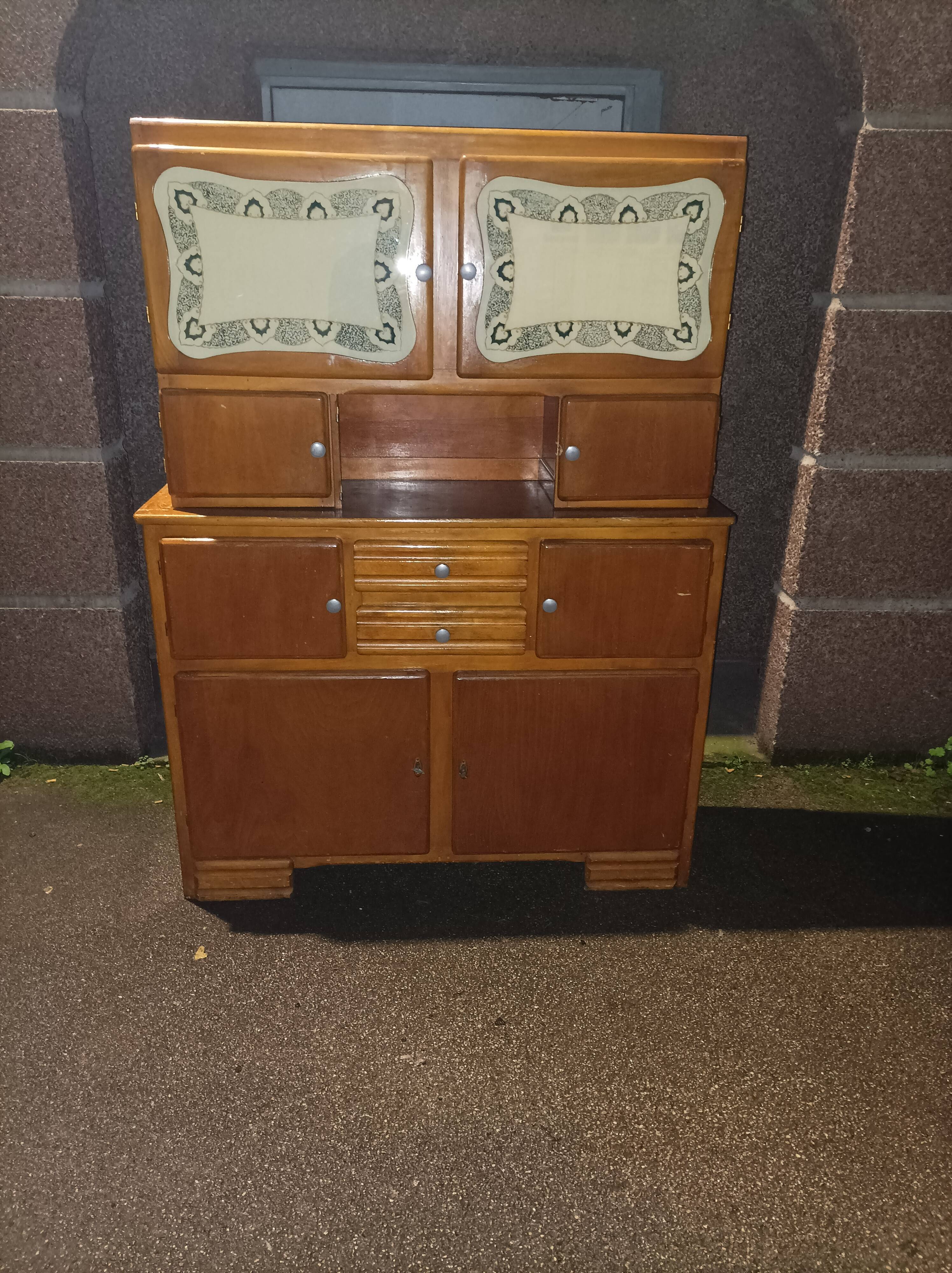 Old cabinet Mado wood vintage 1950