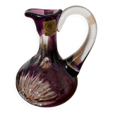 Verseuse flacon Caesar crystal Bohemiae cristal violet Tchèque vintage