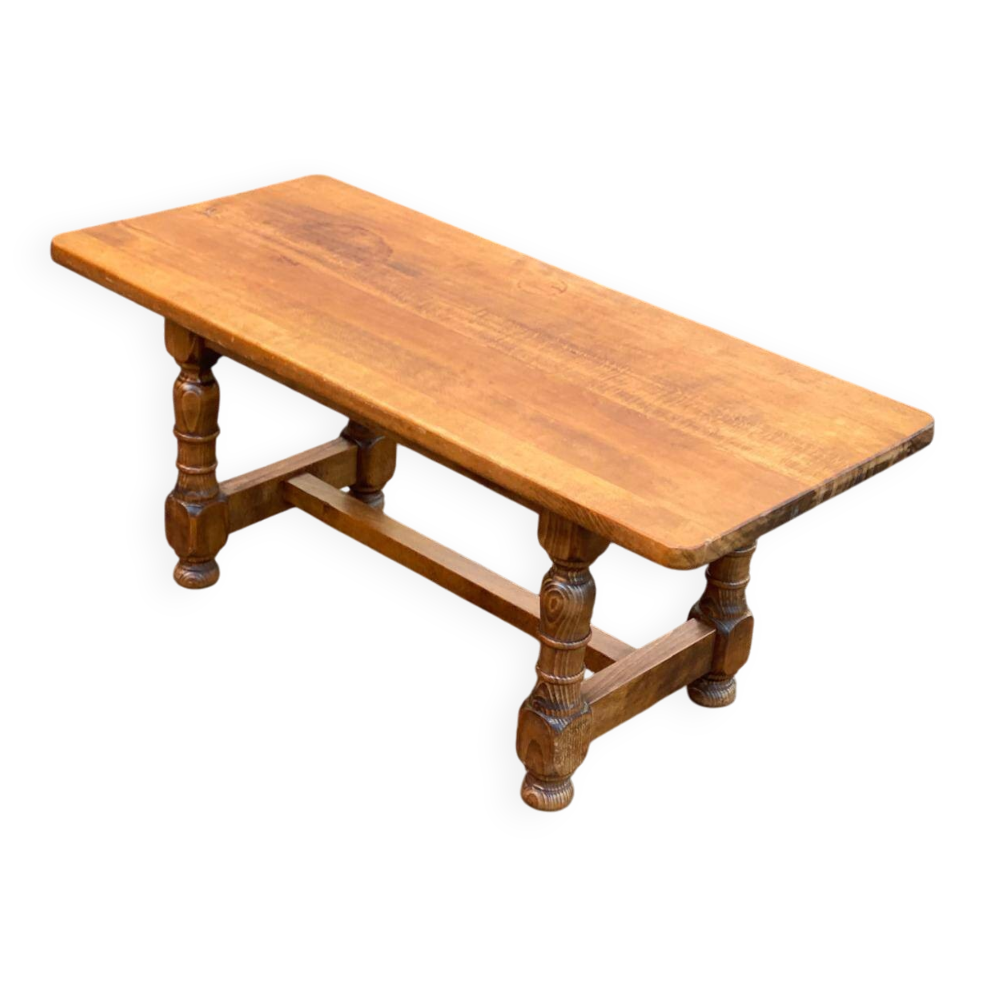 Navarro Argudo farmhouse coffee table in solid wood from Spain 110x50cm