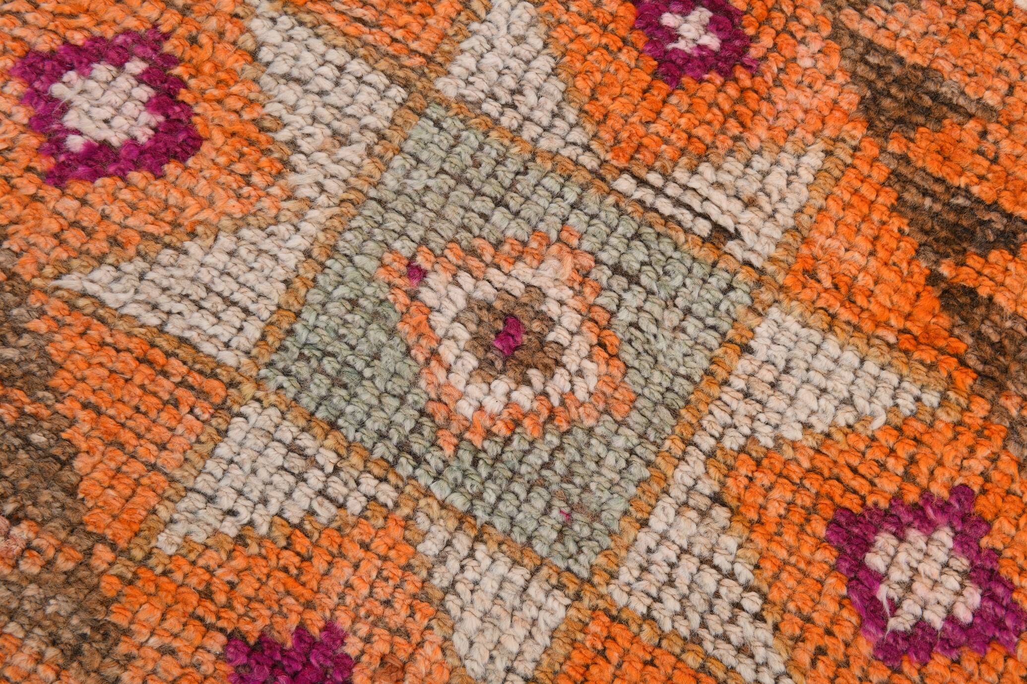 3x12 Pumpink Orange Oriental Turkish Runner Rug, 83x367Cm