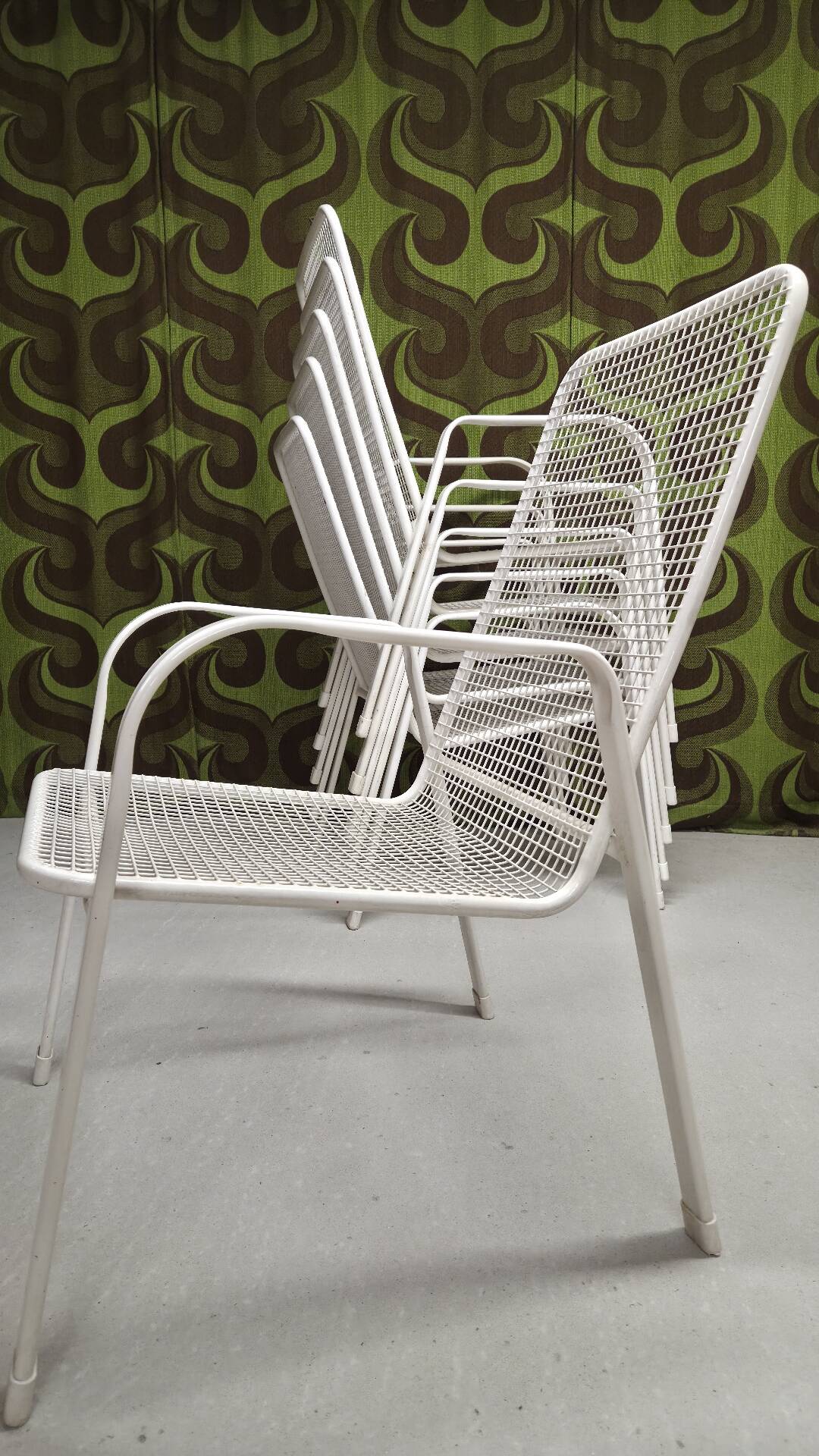 Lot of 6 vintage EMU 70" terrace armchairs.